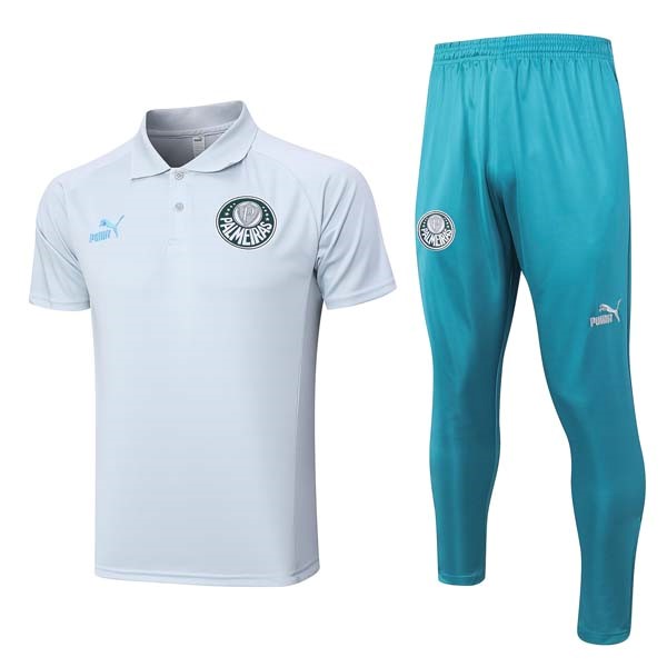 Polo Palmeiras Ensemble Complet 2023-24 Blanc Bleu